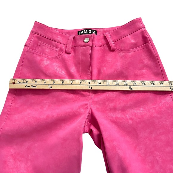 I.am.Gia BARBIE PINK Faux Leather Pants Women Size Small - Picture 11 of 15